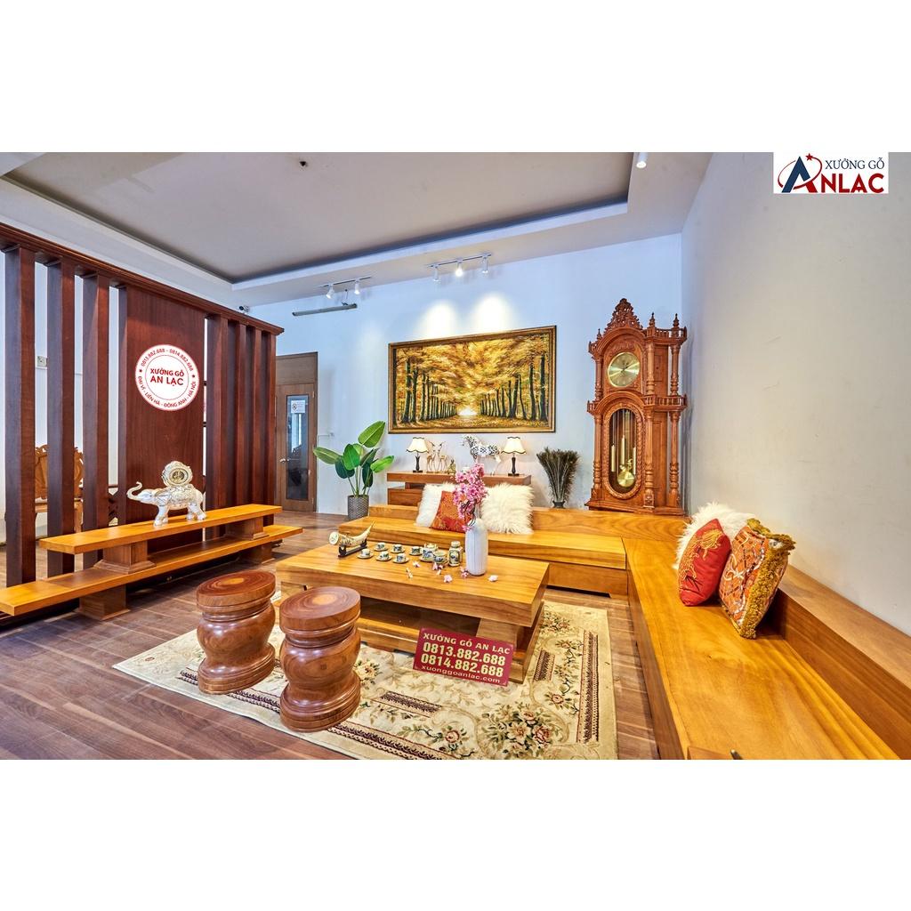Sofa gỗ gõ đỏ nguyên khối 13053