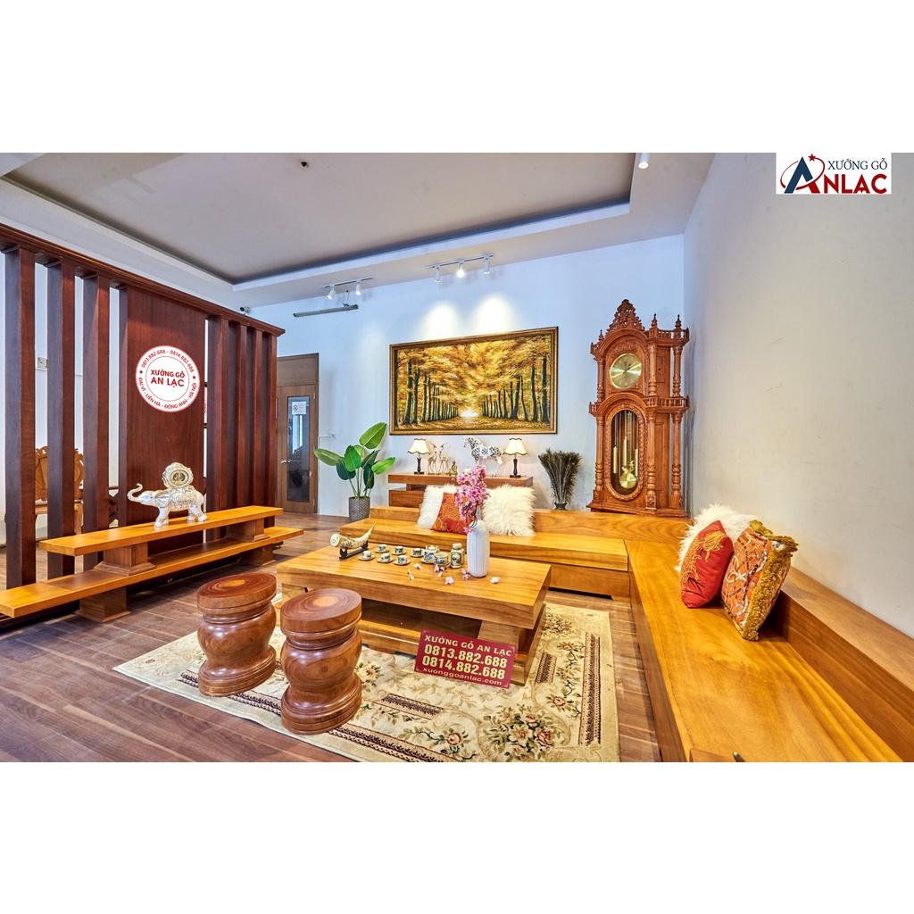 Sofa gỗ gõ đỏ nguyên khối 13053