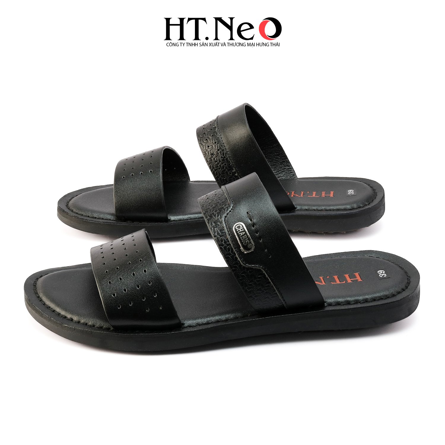 Sandal nam HT.NEO, da cao cấp, đế cao su, thiết kế trẻ trung, đi êm chân, thoải mái SD131