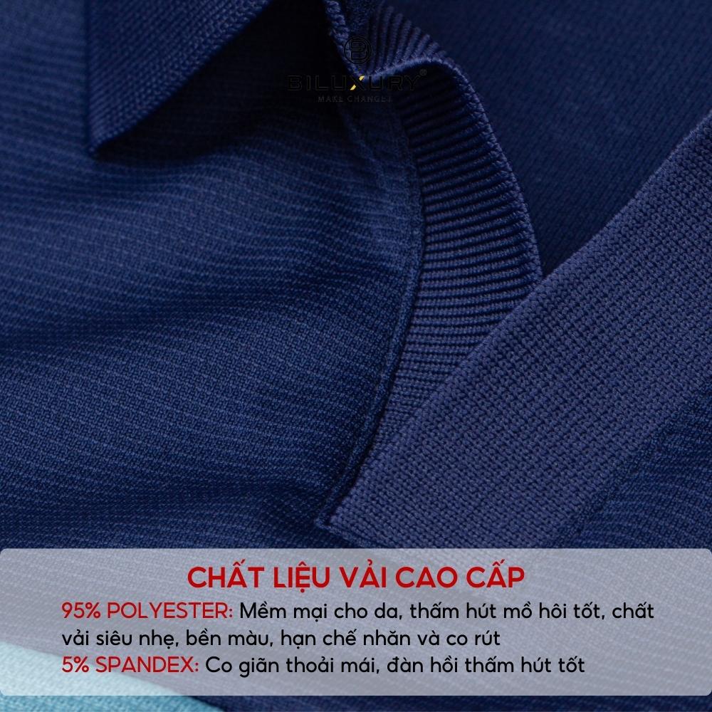 Áo Polo Nam 6APCT008 Biluxury Áo Phông Cổ Bẻ Phối Sọc Ngang Thân Áo Màu Sắc Tinh Tế Hiện Đại
