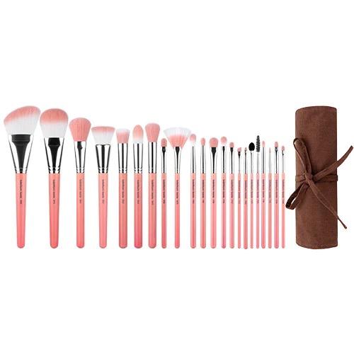 Bộ Cọ Trang Điểm Bdellium PINK BAMBU DELUXE 22PC. BRUSH SET WITH ROLL-UP POUCH