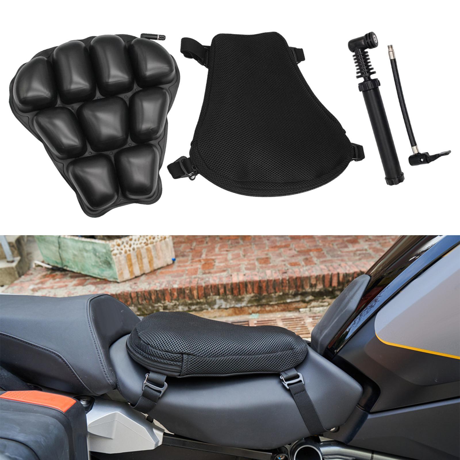 Motorcycle Seat Cushion, with Seat Cover, Inflatable for Motorbike Durable