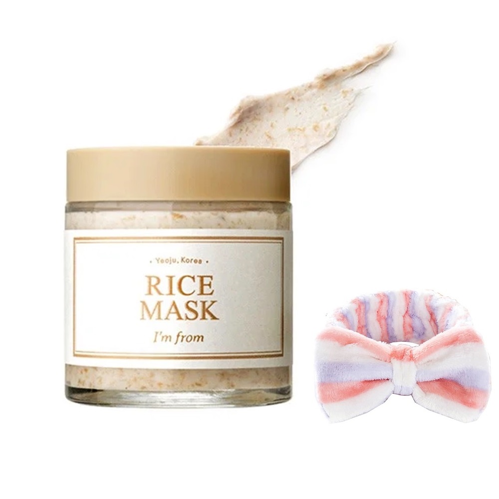 Mặt Nạ Dưỡng Trắng Da, Mờ Thâm Nám Chiết Xuất Từ Gạo I'm From Rice Mask 110g + Tặng Kèm Băng Đô Rửa Mặt