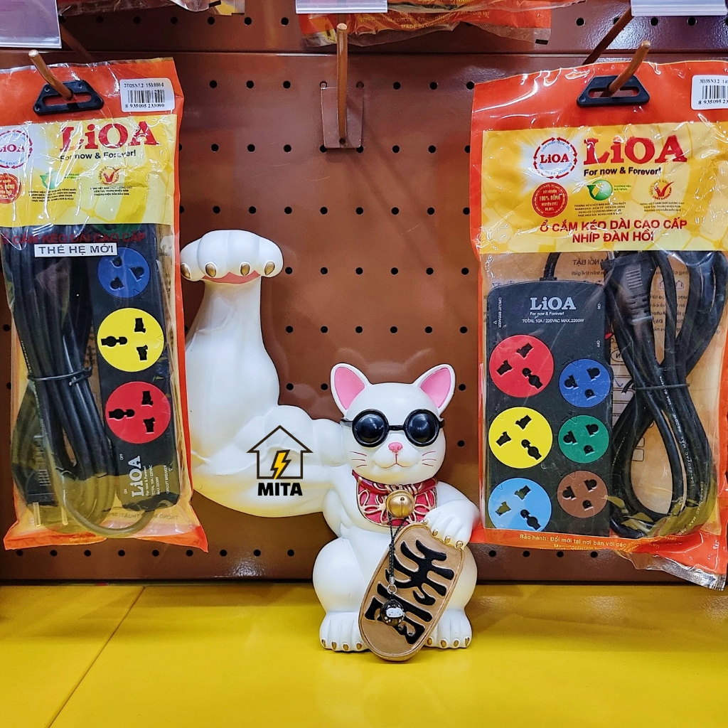 Ổ cắm điện 4 lỗ đa năng (2 lỗ 2, 2 lỗ 3)  Lioa 2D2S32