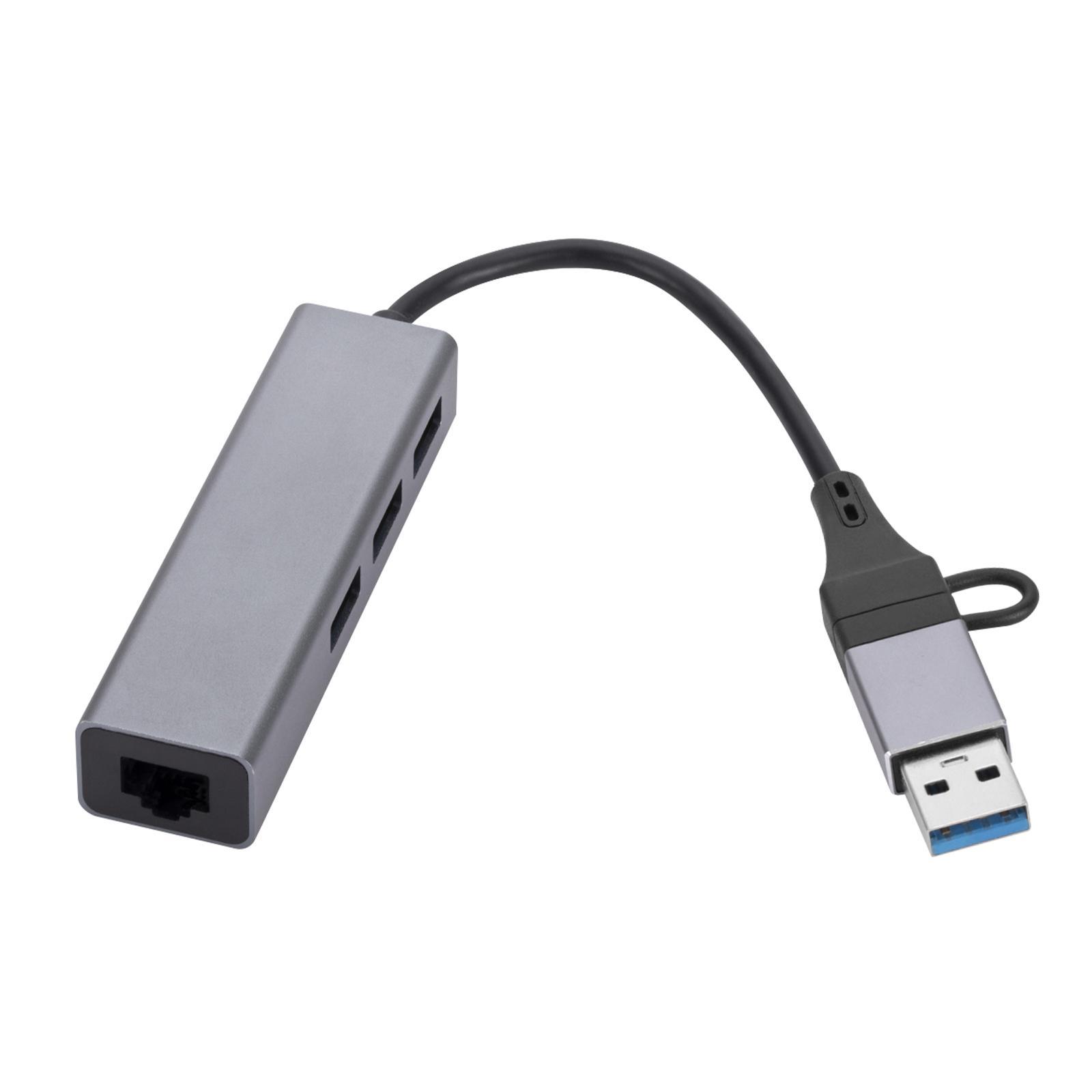 USB C and USB to Adapter Gigabit Network Adapter for Notebook