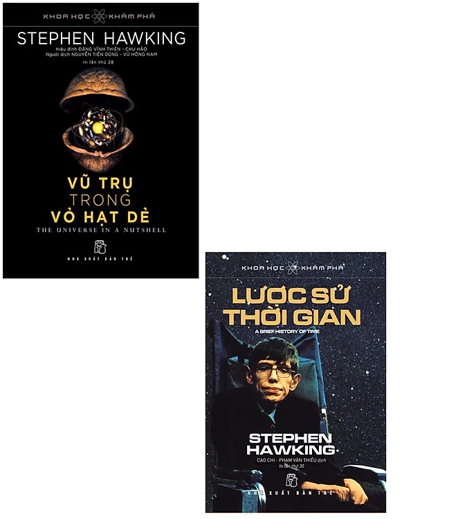 Combo Lược Sử Thời Gian + Vũ Trụ Trong Vỏ Hạt Dẻ