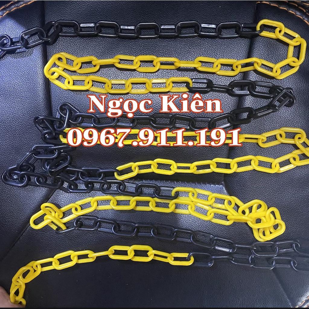 Dây xích nhựa 6mm,Dây xích nhựa màu vàng-đen