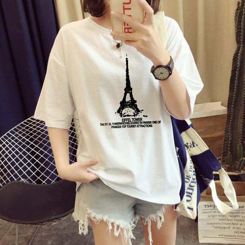 Áo thun nữ trơnform rộng tay lỡ chất vải 100%cotton