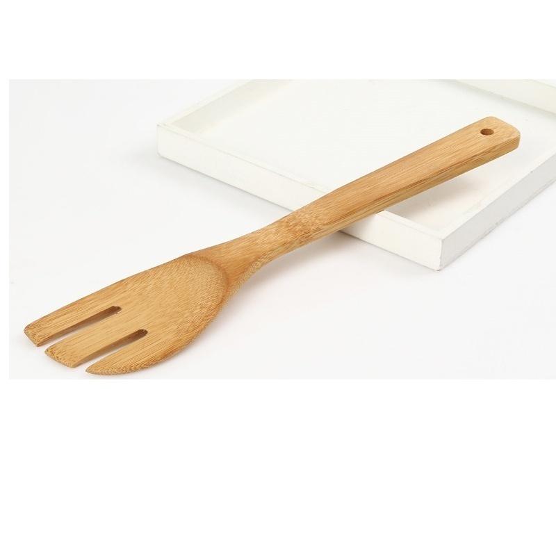 6 Cái/lốc Phụ Kiện Nhà Bếp Di Động Cookwear Tre Gỗ Dụng Cụ Nấu Ăn Nhà Bếp Muỗng Thìa Đũa Trộn Gỗ Dụng Cụ #15