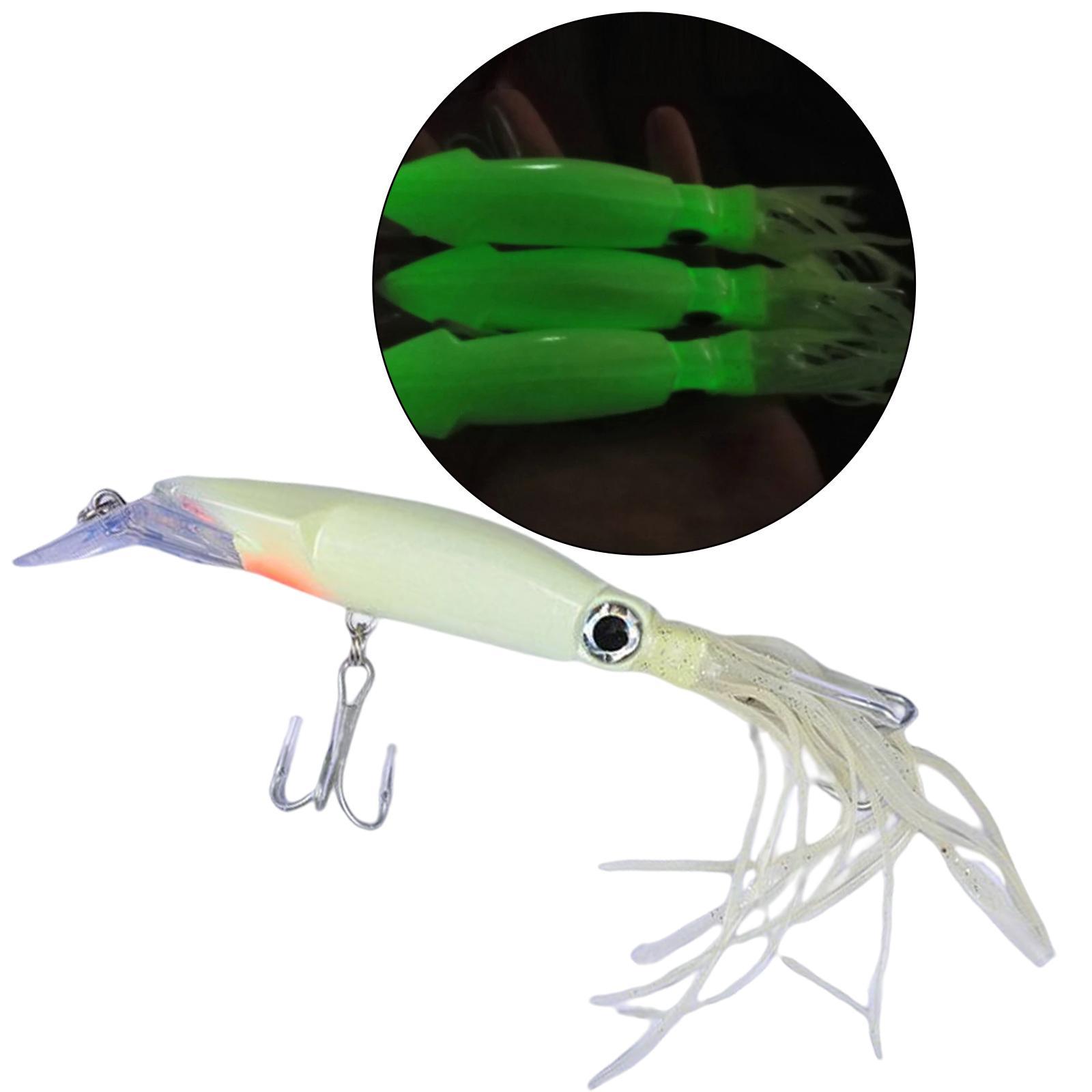 2xLuminous Squid Skirt Octopus Fishing Lures Glow 8.6in for Fishing