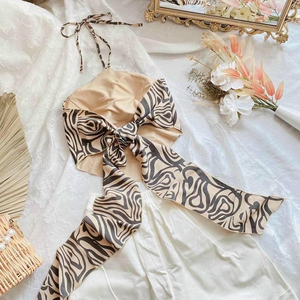 Set yếm vằn kèm quần kaki