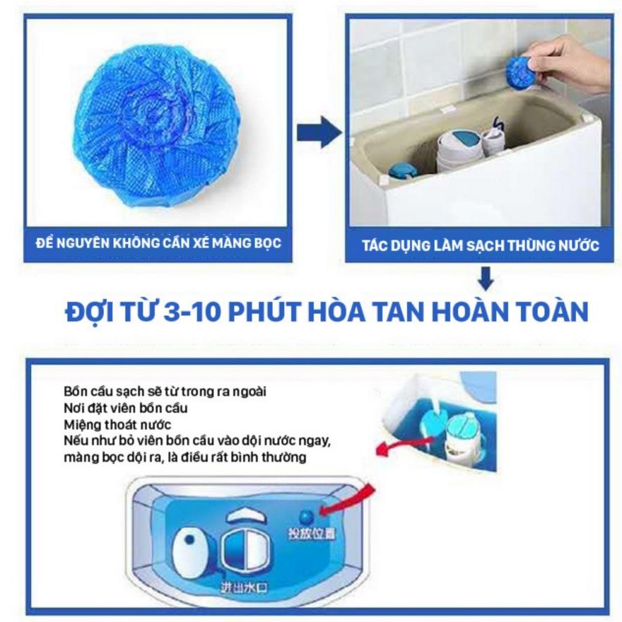 10 Viên Tẩy Bồn Cầu, Thả Bồn Cầu, Diệt Vi Trùng, Khử Mùi Nhà Vệ Sinh Tiện Dụng (1 Gói 10 Viên)