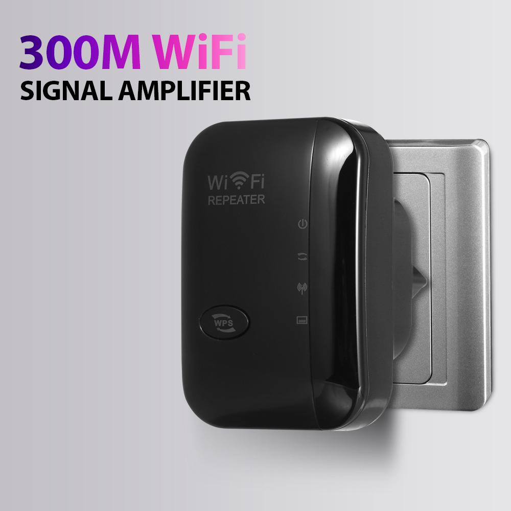 300M WiFi Signal Amplifier Wireless WiFi Repeater WiFi Range Extender with 2 Internal Antennas