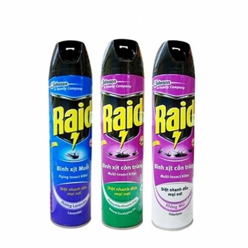 BÌNH XỊT MUỖI RAID 600ML HƯƠNG ĐỦ MÙI HÀNG CHÍNH HÀNG