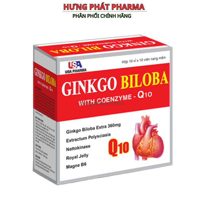 Hoạt huyết dưỡng não Ginkgo Biloba hỗ trợ hoạt huyết, tăng tuần hoàn não, tan cục máu đông – Hộp 100 viên