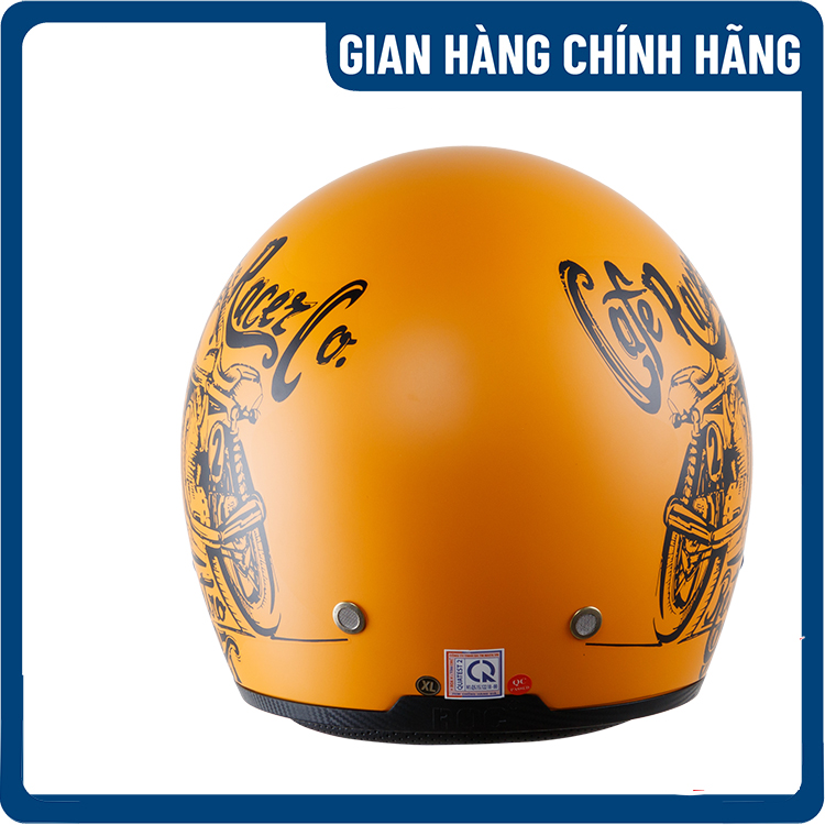 Nón bảo hiểm 3/4 (Openface) M139 Tem V7 Vàng