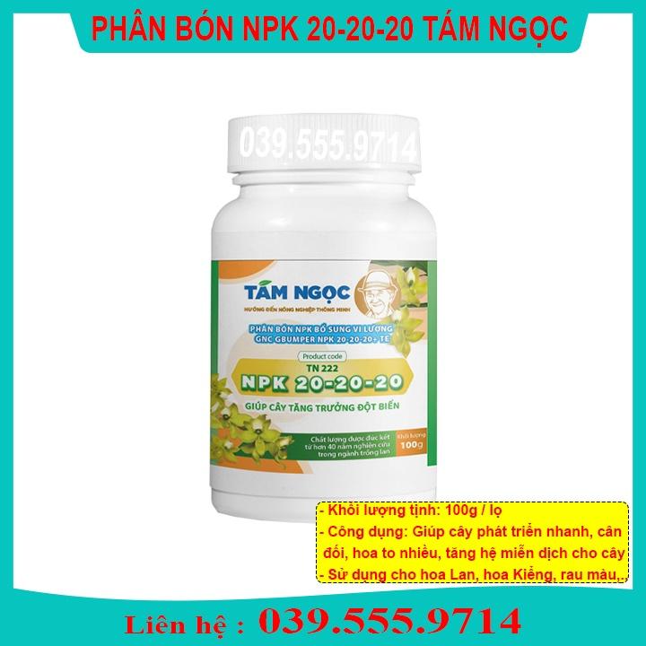 Phân Bón Tám Ngọc 20-20-20 ( 100g ) giúp cây tăng trưởng đột biến