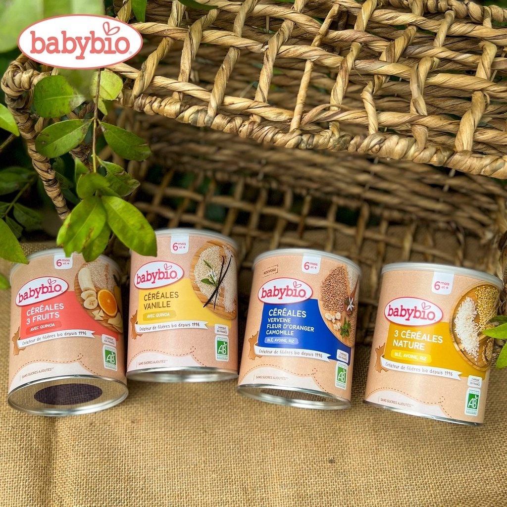 Thực phẩm bổ sung bột ăn dặm pha sữa hữu cơ vị truyền thống bổ sung vitamin B1 Babybio 220g (≥ 6 tháng), Thực phẩm cho bé  (từ 6 tháng)