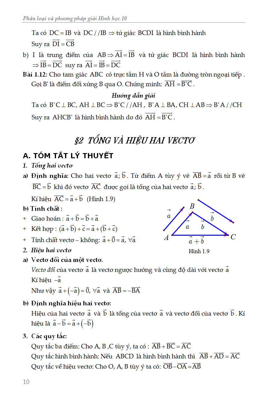 Phân Loại &amp; Phương Pháp Giải Hình Học 10
