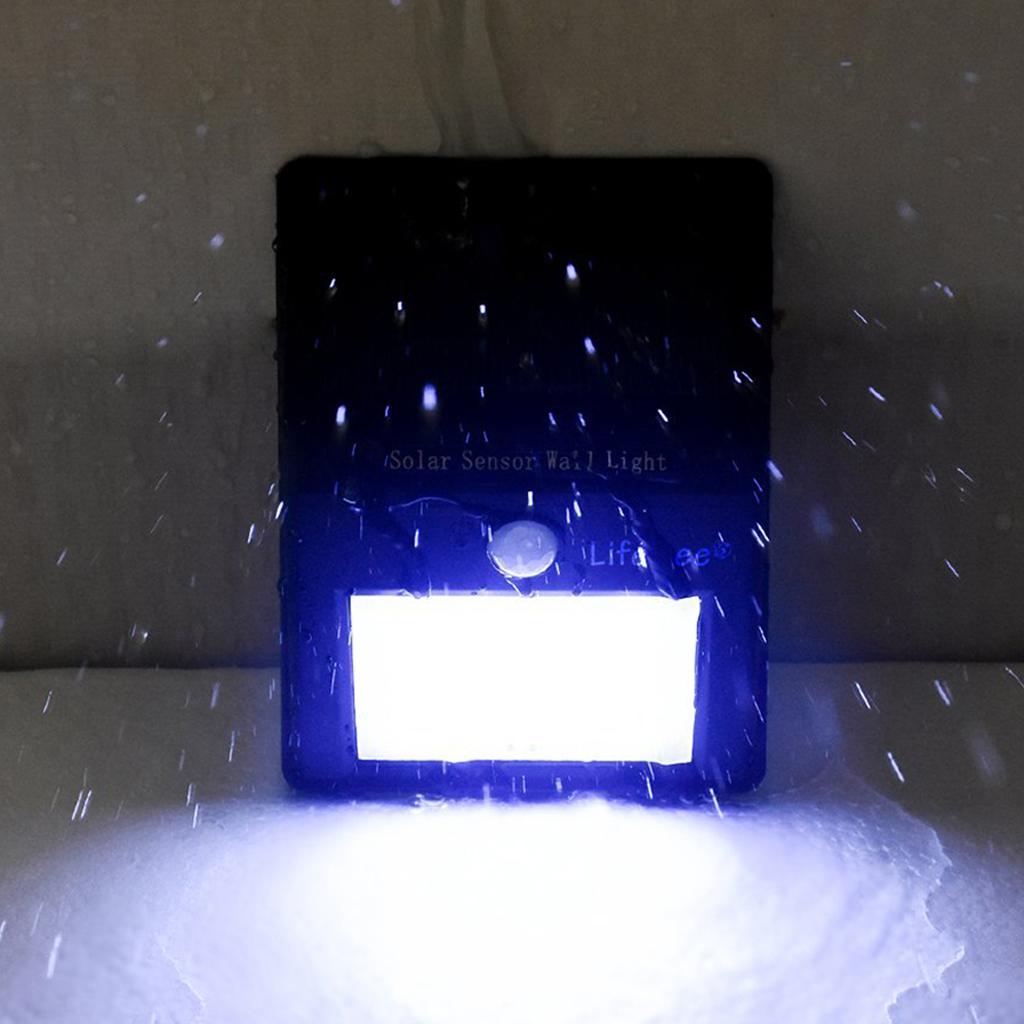 Outdoor 16 LED Solar Powered  Sensor Security Wall Lights - Black