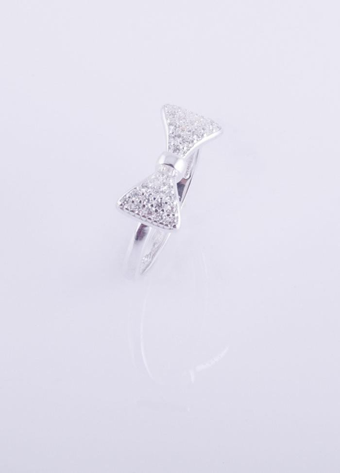 Nhẫn nữ trang sức bạc Ý S925 Bạc Xinh - Nơ đẹp RR1292