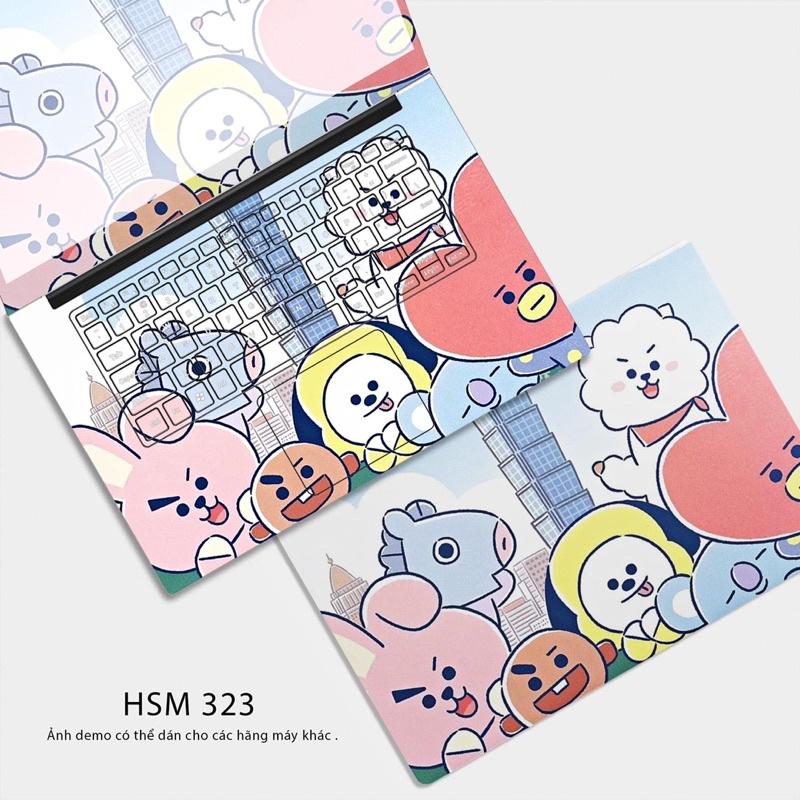 Miếng Dán Skin Laptop Chủ Đề BT21 - Skin Dán Bảo Vệ Laptop Cắt Sẵn Theo Từng Model Máy