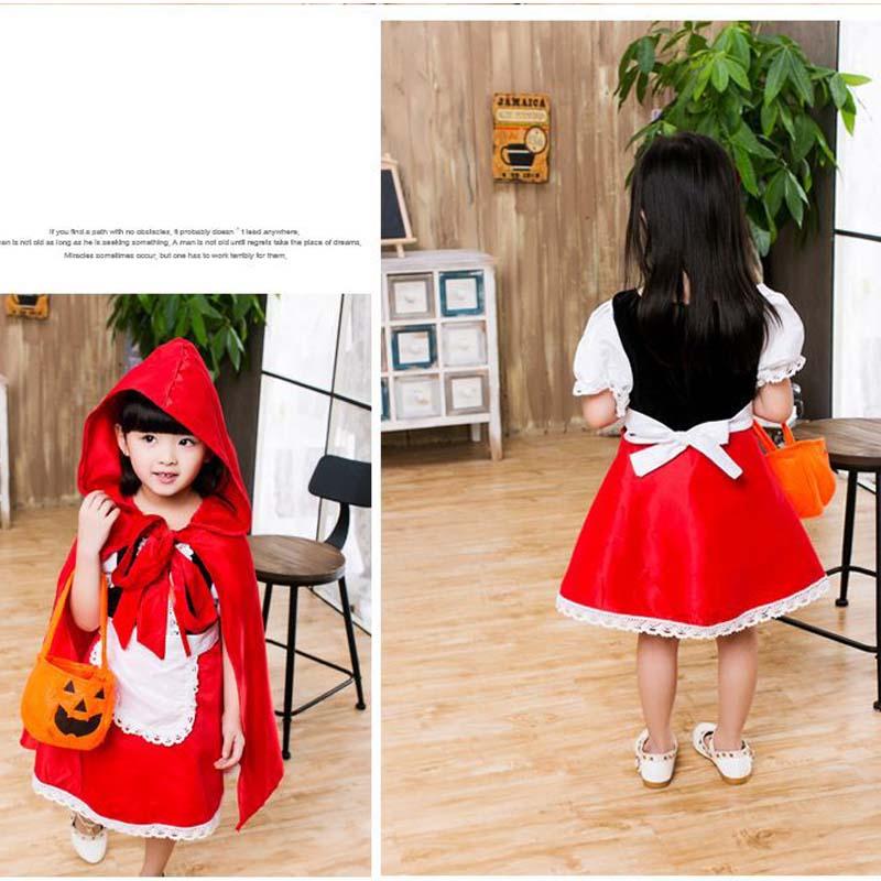 Năm 2021 Cô Bé Quàng Khăn Đỏ Trang Phục Hóa Trang Cho Trẻ Em Bé Gái Công Chúa Váy Halloween Carnival Fantasia Đảng Bé Gái Áo Lạ Mắt
