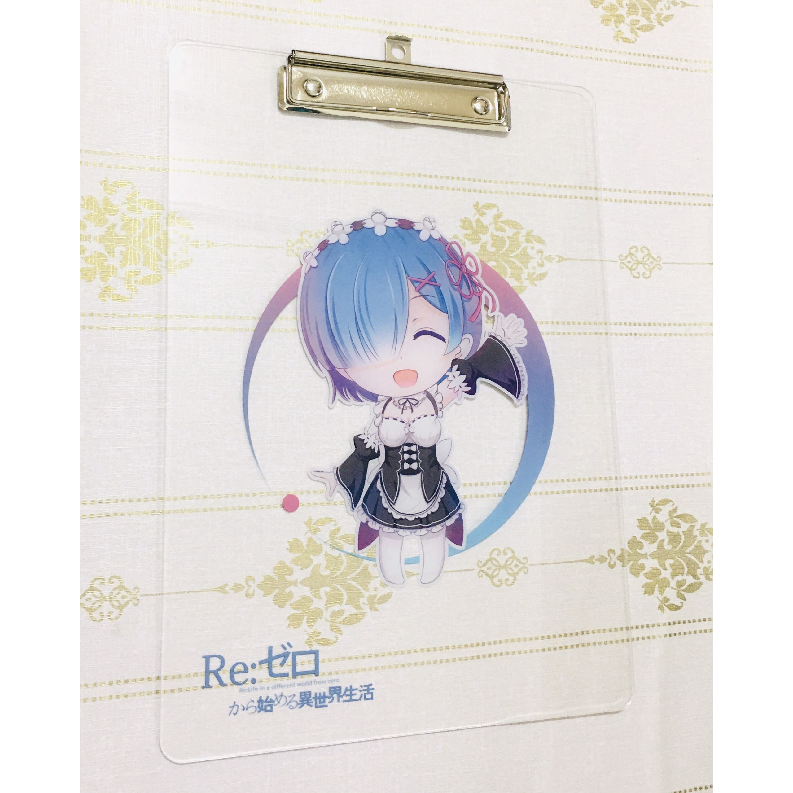 BÌA KẸP TÀI LIỆU RE:ZERO . Bìa Trình Ký nhựa mica trong suốt ANIME MANGA