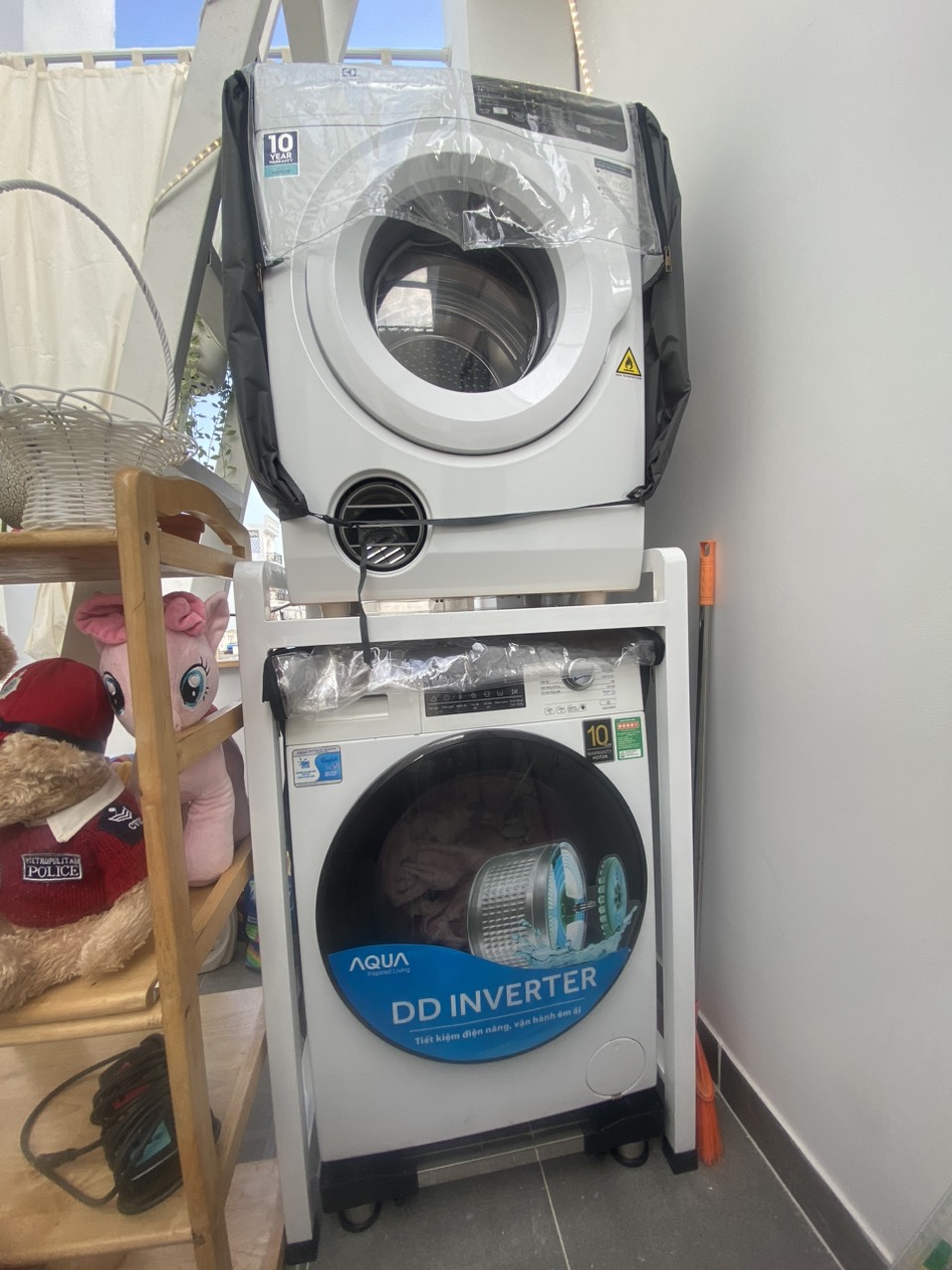 KỆ ĐỂ MÁY SẤY MÁY GIẶT - THÉP SƠN TĨNH ĐIỆN