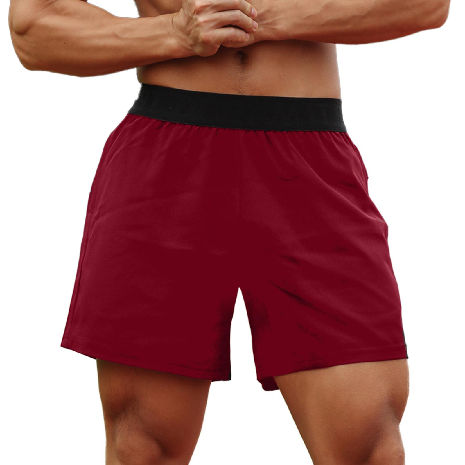 Quần short thể thao nam thắt lưng Thun có túi chất vải nhanh khô thoáng khí