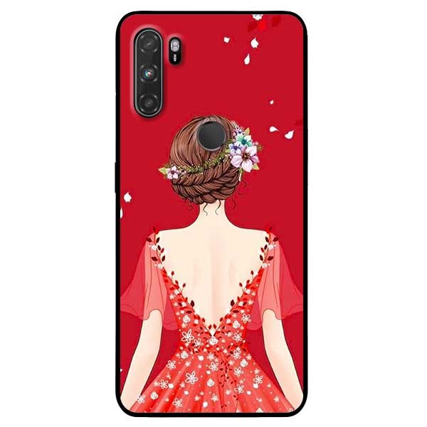 Ốp lưng dành cho Vsmart Active 3 mẫu Cô Gái Váy Đỏ