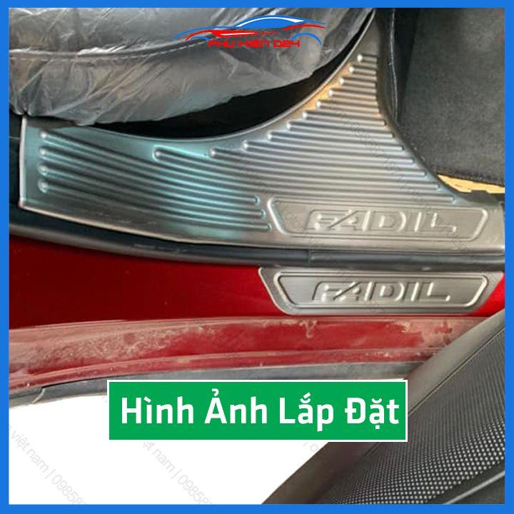 Bộ ốp bậc cửa trong ngoài nẹp bước chân Fadil 2019-2020-2021-2022 Inox chống trầy trang trí xe