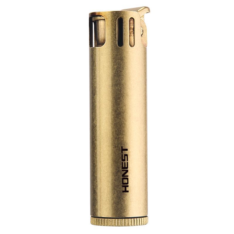 Vỏ Hột Quẹt Bật Lửa Xăng Promise BNC-015 Đồng Cao Cấp Lửa Ngọn Đẹp Độc Lạ  - Dùng Xăng Bấc Đá