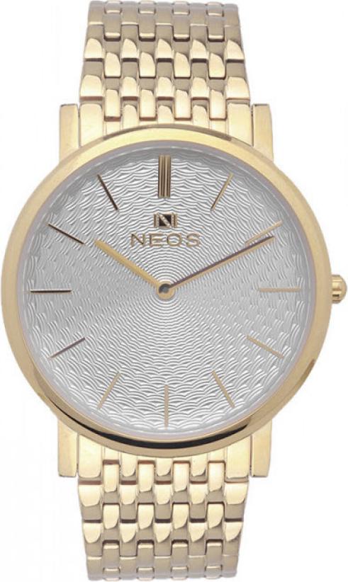 Đồng hồ NEOS N-40577M dây thép vàng