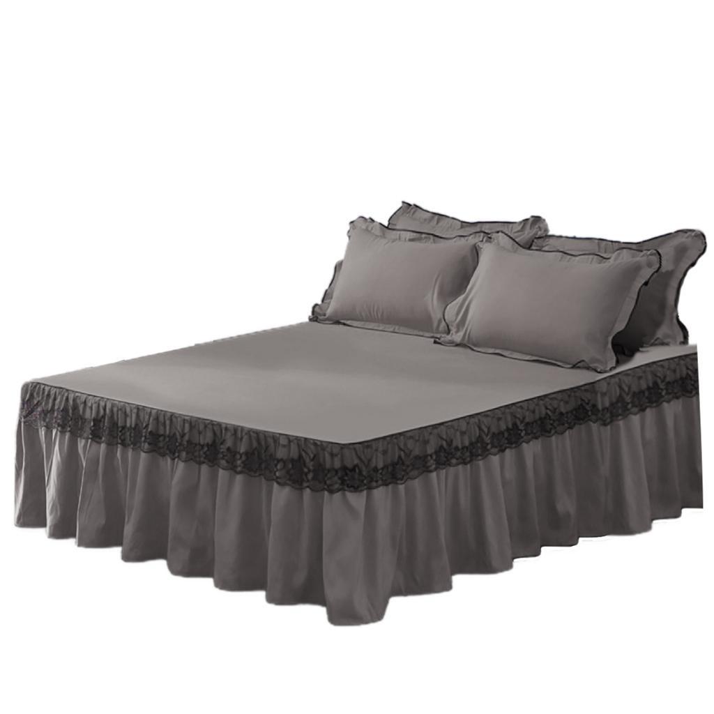 Wrap Around Bed Skirt Elastic Elegant Soft Ruffled Bed Skirts