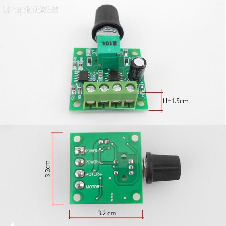 Module mạch điều chỉnh tốc độ động cơ điện 1 chiều loại mini 1803bk DC 1.5V-12V/2A