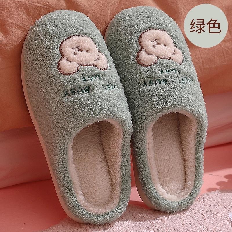 Dép bông đi trong nhà, văn phòng Gấu Busy cho nam nữ