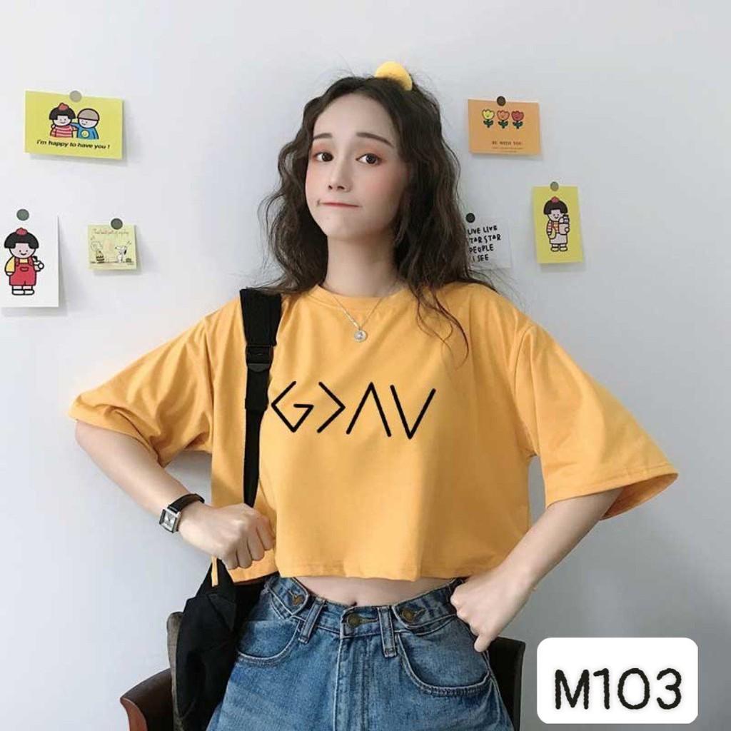 Áo Thun Nữ Croptop form rộng, 5 màu thời trang Mã: S103