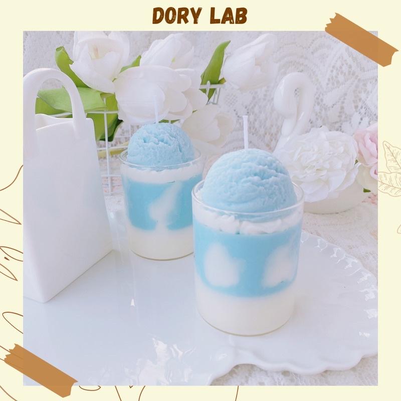 Nến Thơm Ly Viên Kem Bầu Trời Handmade Giúp Thư Giãn - Dory Lab