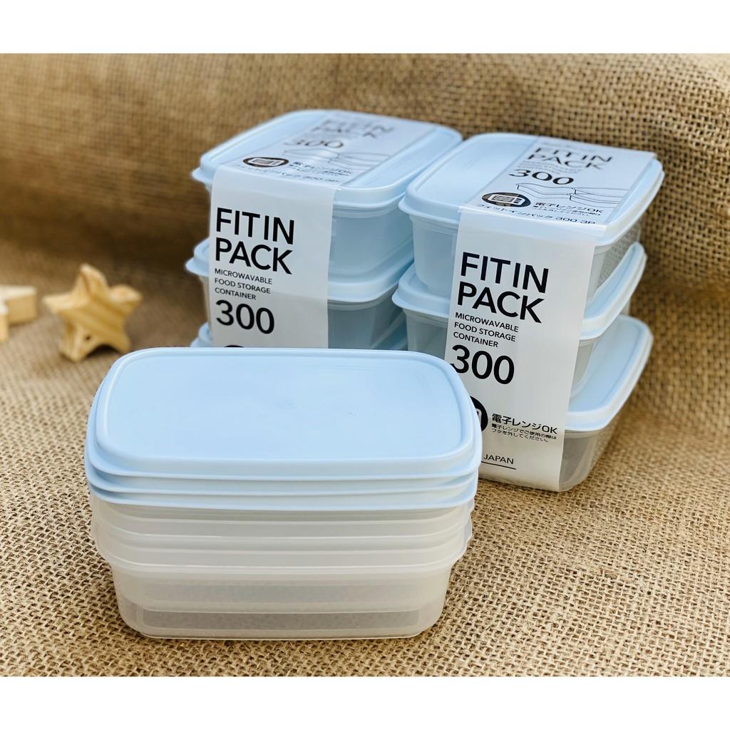 Set 3 hộp nhựa nắp dẻo 300ml (màu xanh Mint)