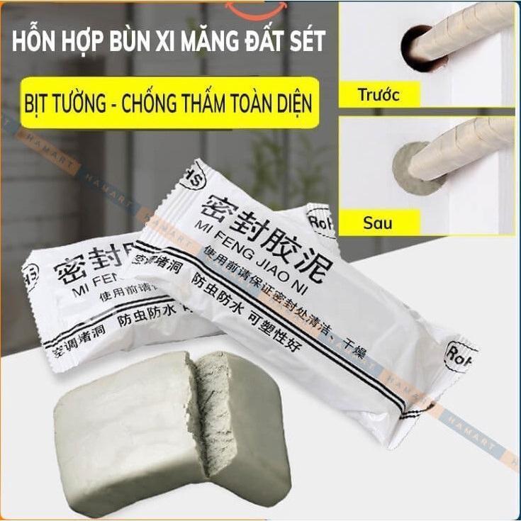 Combo 10 gói Xi Măng Dẻo Bịt Tường Chống Thấm, Côn Trùng - Xi Măng Trám Vết Nứt, Khe Hở Tường