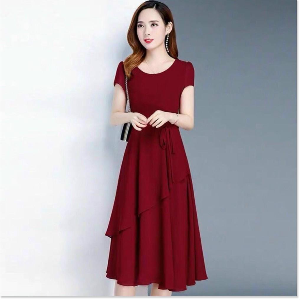 ĐẦM VOAN CHIFFON CÓ LỚP LÓT,THIẾT KẾ HỌA TIẾT TRƠN NHƯNG KHÔNG KÉM PHẦN SANG TRỌNG THỜI TRANG KME.STORE
