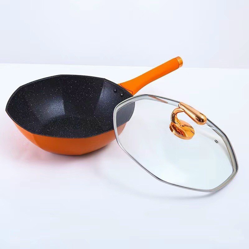 Chảo Đun Bếp Từ Siêu Chống Dính,Chất Liệu Thép Hợp Kim Cao Cấp,Thiết Kế Sang Trọng,Đáy 3 Lớp-Size 32cm,Lòng Sâu 10cm