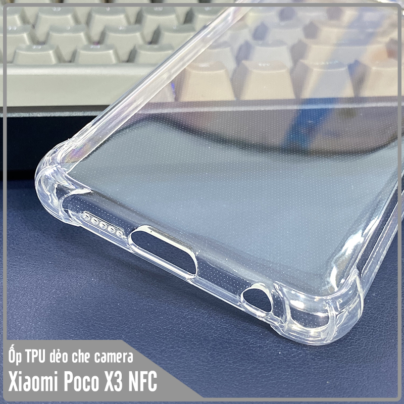 Ốp lưng cho Xiaomi Poco X3 NFC nhựa dẻo TPU trong che camera