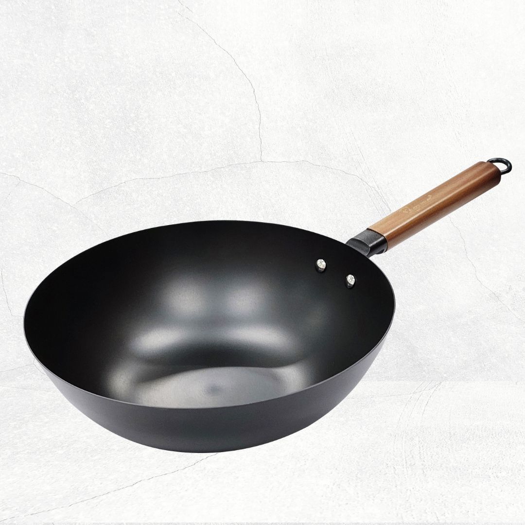 Chảo Thép KIKARU Nitrigan La gourmet cao cấp chính hãng 30 cm lòng sâu 412515 - Sử dụng được bếp từ