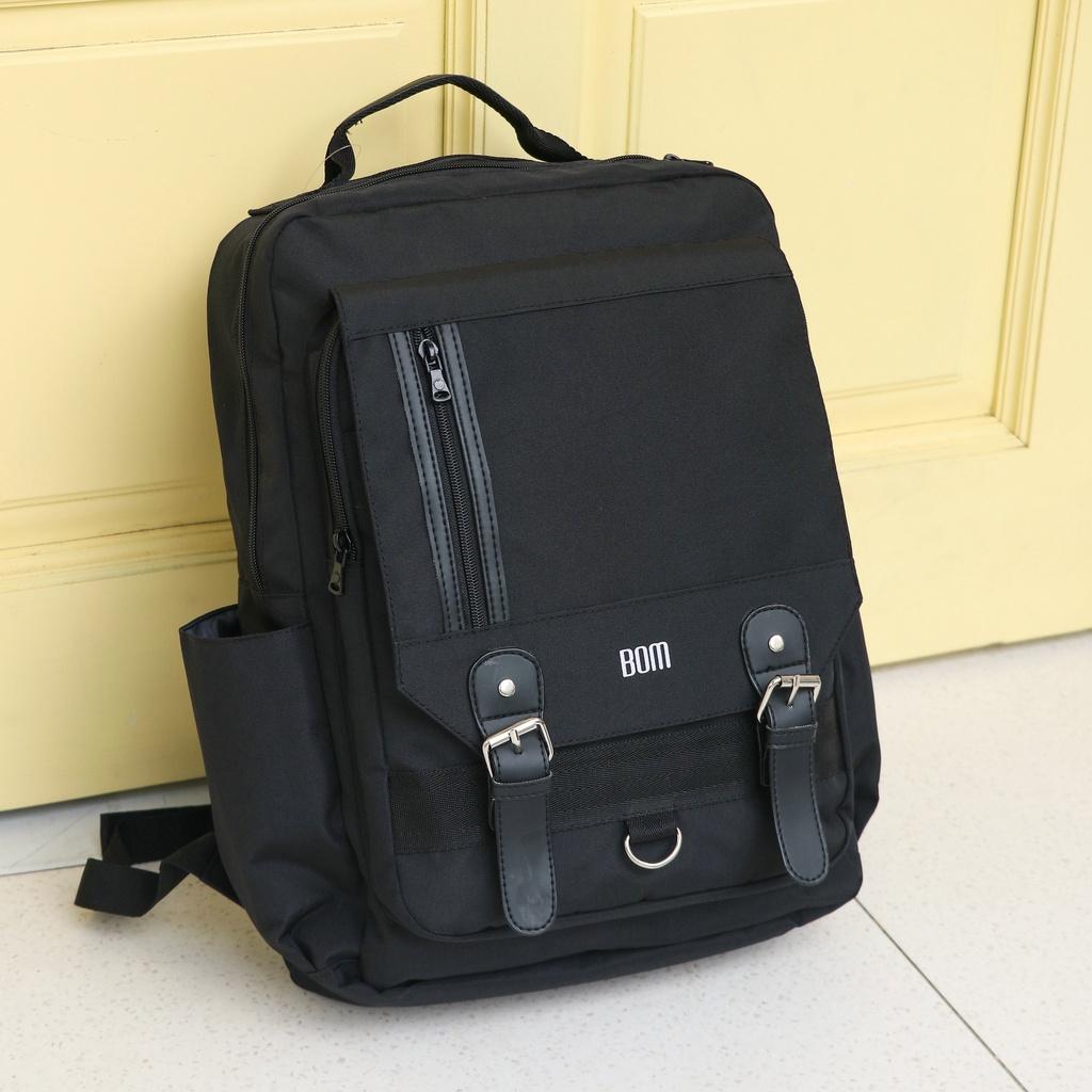 Balo nam học sinh, sinh viên balo laptop năng động với chất vải dù siêu bền nhẹ mang đi học, đi chơi - BOM