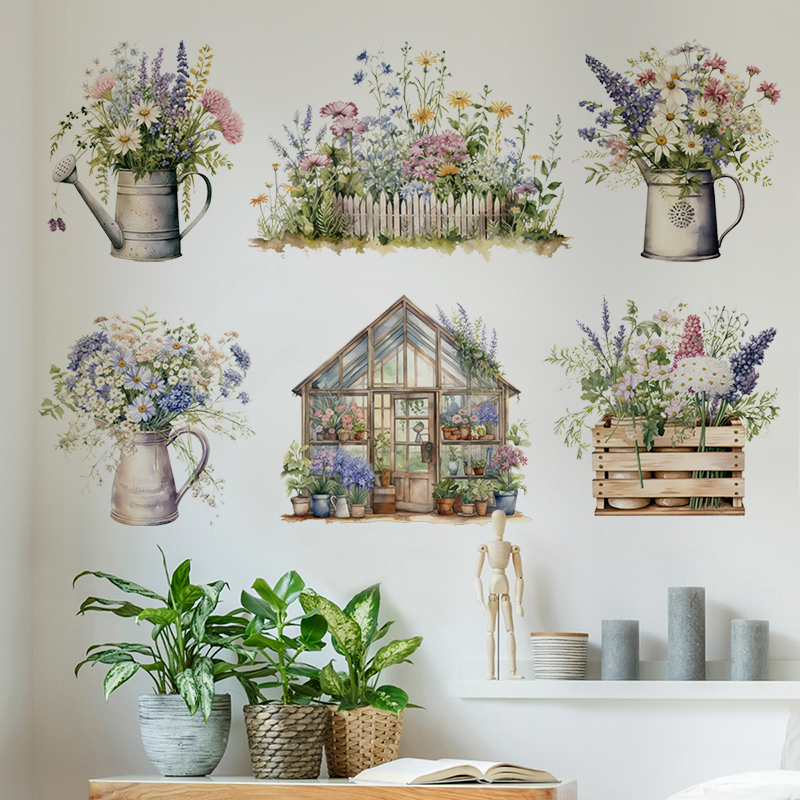 Sticker Giấy Dán Tường Decal Dán tường Tranh Dán Tường Trang Trí Tường Mẫu Cửa Hàng Hoa ZDB-2768