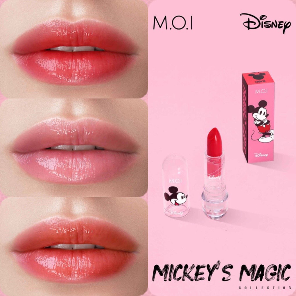 Son Dưỡng Môi Có Màu Mickey Disney Magic Lips  Son Môi M.O.I Hồ Ngọc Hà 3 Màu Đẹp Siêu HOT Cấp Ẩm Mềm Môi Căng Mọng Giữ Ẩm Lâu Màu Tự Nhiên
