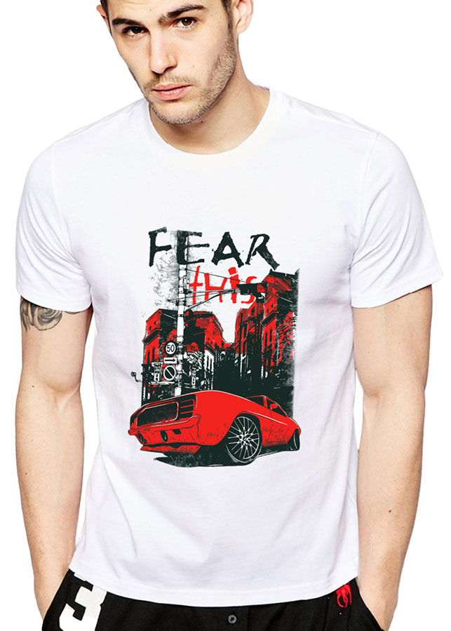 Áo Thun Nam Hạnh Phúc Cổ Trần Tay Ngắn Fear