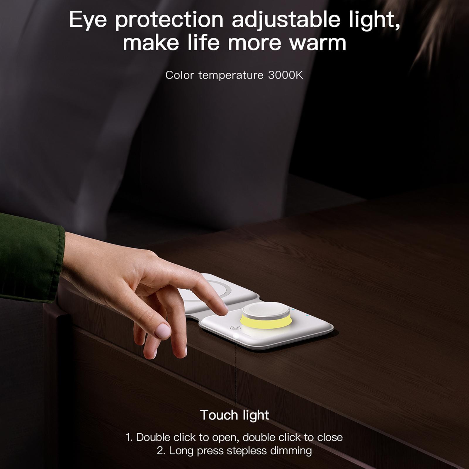 Charging Dock Stand 15W Fast Foldable Silicone White